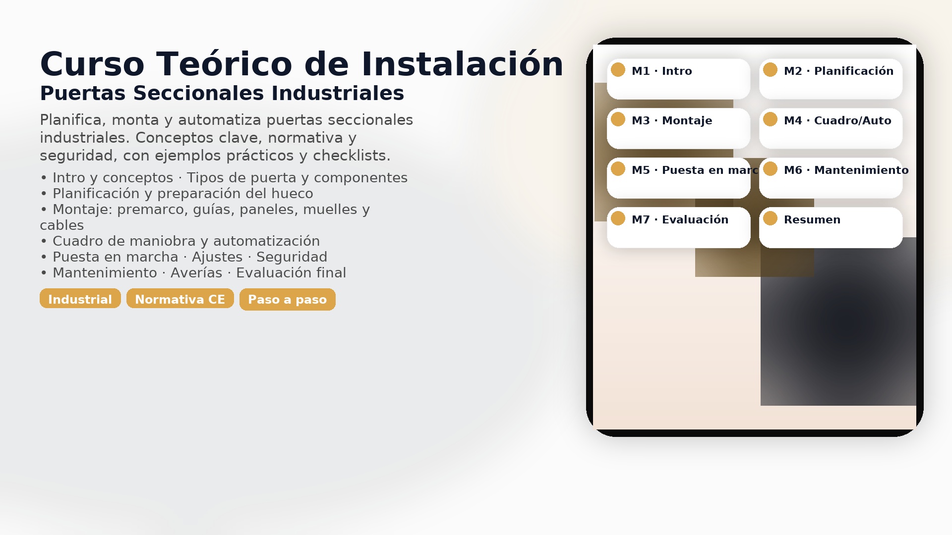 Curso Puertas Seccionales Industriales
